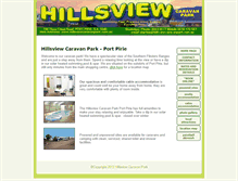 Tablet Screenshot of hillsviewcaravanpark.com
